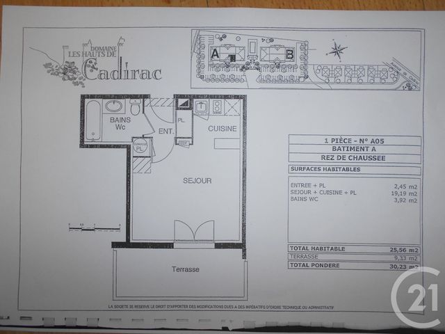 Afficher la photo en grand Studio à vendre - 1 pièce - 25.71 m2 - FOIX - 09 - MIDI-PYRENEES - Century 21 L'Agence