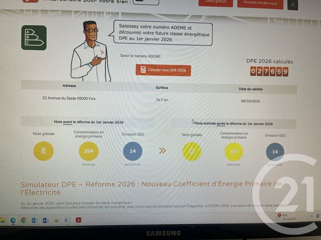 Appartement T3 à vendre - 3 pièces - 74.71 m2 - FOIX - 09 - MIDI-PYRENEES - Century 21 L'Agence